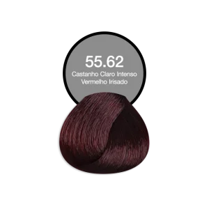 Coloração Permanente 55.62 Castanho Claro Intenso Vermelho Irisado Acquaflora