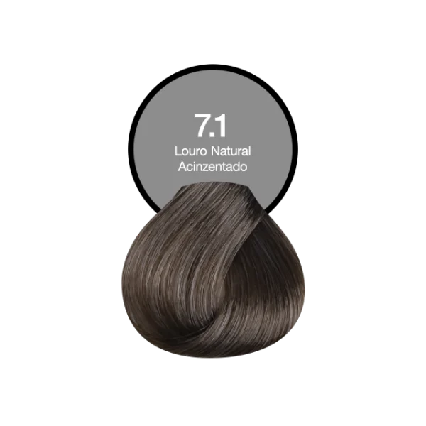 Coloração Permanente 7.1 Loiro Natural Acinzentado Acquaflora