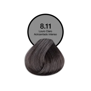 Coloração Permanente 8.11 Louro Claro Acinzentado Intenso Acquaflora
