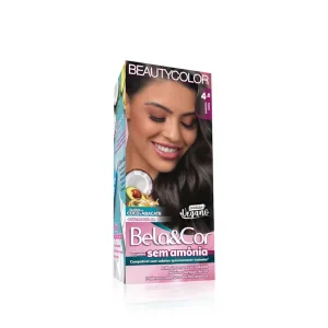 Coloração Bela&Cor Sem Amônia - 4.0 Castanho Médio