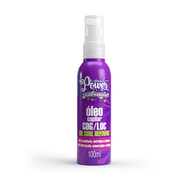 Óleo Capilar COG/LOC Texturizações Soul Power - Ideal para Finalizações COG e LOC - 100ml