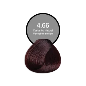 Coloração Permanente Profissional 4.66 Castanho Natural Vermelho Intenso Acquaflora