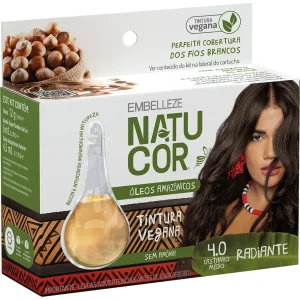 Tinta de Cabelo Natucor Óleos Amazônicos Castanho Médio 4.0 KIT_E