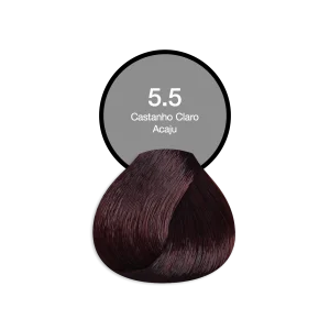 Coloração Permanente 5.5 Castanho Claro Acaju Acquaflora