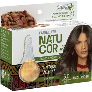 Tinta de Cabelo Natucor Óleos Amazônicos Castanho Claro 5.0 KIT_E