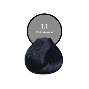 Coloração Permanente Profissional 1.1 Preto Azulado Acquaflora