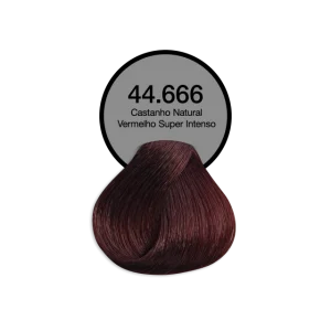 Coloração Permanente Profissional 44.666 Castanho Natural Vermelho Super Intenso Acquaflora