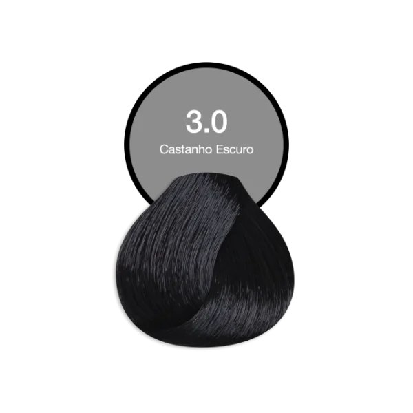 Coloração Permanente Profissional 3.0 Castanho Escuro Acquaflora