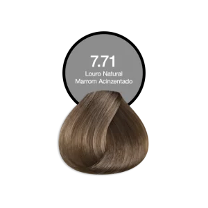 Coloração Permanente 7.71 Loiro Natural Marrom Acinzentado Acquaflora