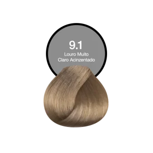 Coloração Permanente 9.1 Loiro Muito Claro Acinzentado Acquaflora