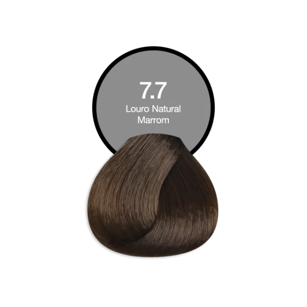 Coloração Permanente 7.7 Loiro Natural Marrom Acquaflora