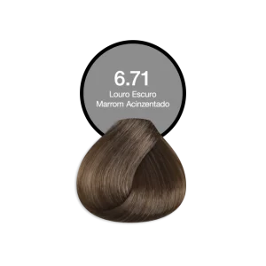 Coloração Permanente 6.71 Loiro Escuro Marrom Acinzentado Acquaflora