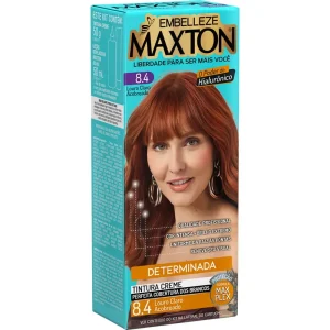 Tinta de Cabelo Maxton Louro Claro Acobreado 8.4 Determinada KIT_E