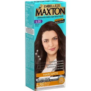 Tinta de Cabelo Maxton Marrom Cereja 4.86 Marcante KIT_E
