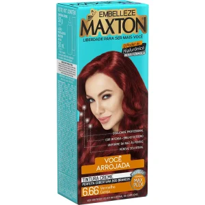 Tinta de Cabelo Maxton Ruiva Arrojada Vermelho Cereja 6.66 KIT_E