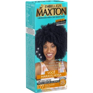 Tinta de Cabelo Maxton Você Mais Maravilhosa Preto Azulado Intenso 1.77 KIT_E