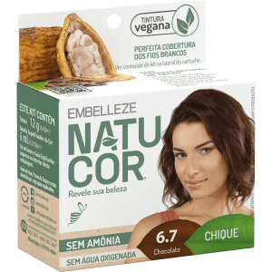 Tinta de Cabelo Natucor Naturalmente Chique Chocolate 6.7 KIT_E