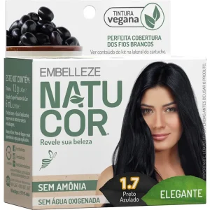 Tinta de Cabelo Natucor Naturalmente Elegante Preto Azulado 1.7 Kit Econômico KIT_E