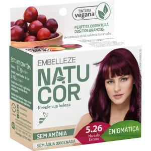 Tinta de Cabelo Natucor Naturalmente Enigmática Marsala Escuro 5.26 KIT_E