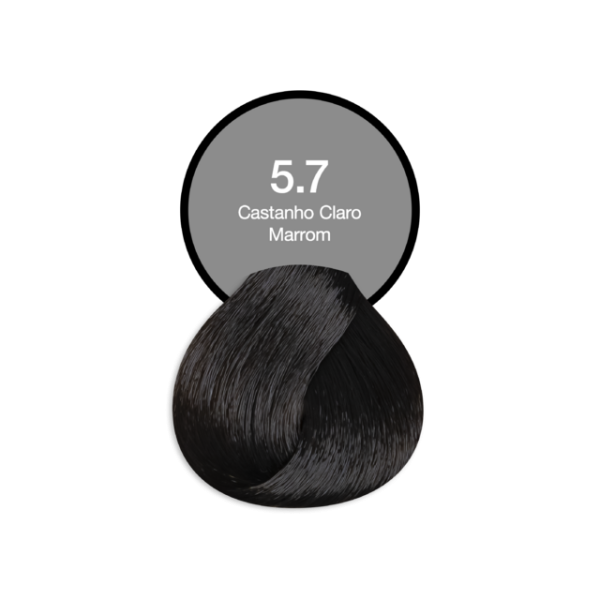 Coloração Permanente 5.7 Castanho Claro Marrom Acquaflora