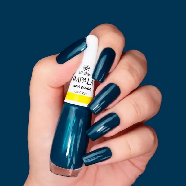 Esmalte Impala Cremoso A Cor da Sua Moda - Azul Pavão - Imagem 2