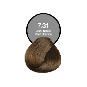 Coloração Permanente 7.31 Loiro Natural Bege Dourado Acquaflora