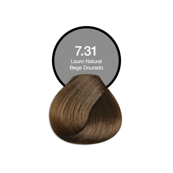 Coloração Permanente 7.31 Loiro Natural Bege Dourado Acquaflora