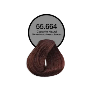 Coloração Permanente 55.664 Castanho Claro Vermelho Intenso Acobreado Acquaflora