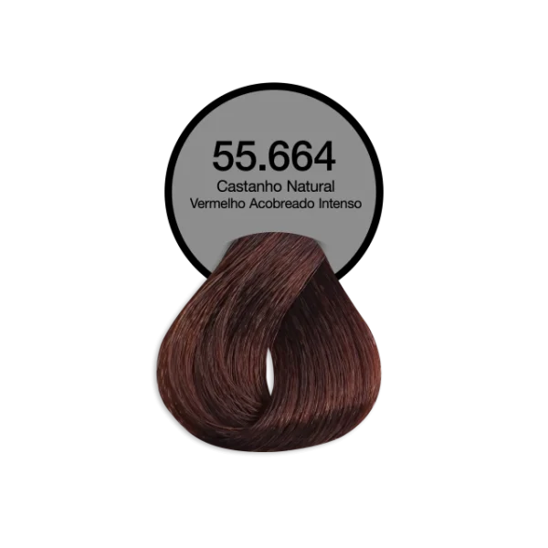 Coloração Permanente 55.664 Castanho Claro Vermelho Intenso Acobreado Acquaflora