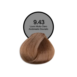Coloração Permanente 9.43 Louro Muiro Claro Acobreado Dourado Acquaflora