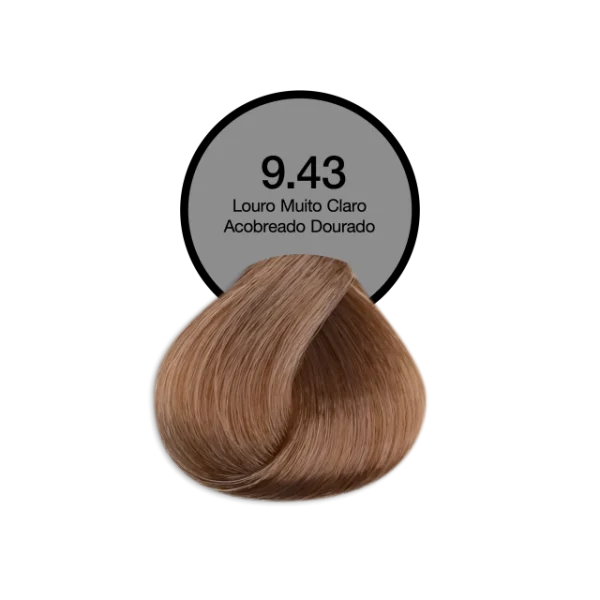 Coloração Permanente 9.43 Louro Muiro Claro Acobreado Dourado Acquaflora