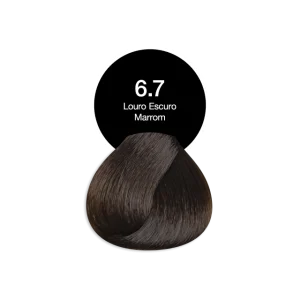 Tonalizante Profissional 6.7 Loiro Escuro Marrom Acquaflora sem Amônia