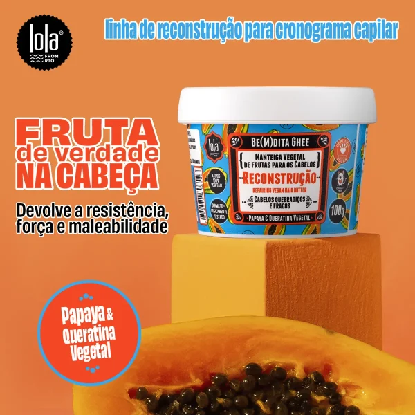 Lola BE(M)DITA GHEE - Reconstrução Mamão 100g - Imagem 2