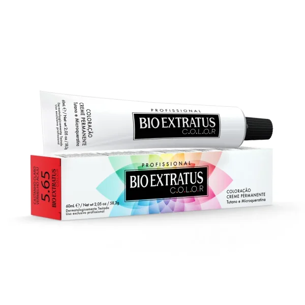Bio-Extratus-Coloracao-5.65 Coloração 5.65 - Castanho Claro Vermelho Acaju 60mL