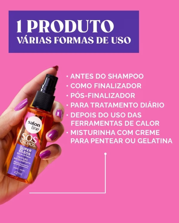 Óleo de Tratamento SOS Cachos Super Óleos 42ml - Imagem 3