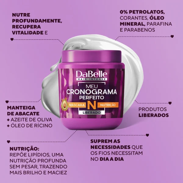 DaBelle Máscara Nutrição - Meu Cronograma Perfeito 400g - Imagem 2