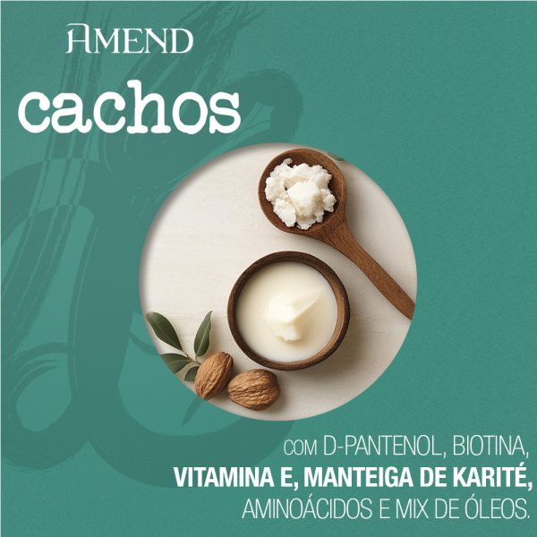 Amend Máscara para Cabelos Cacheados Cachos - 250g - Imagem 2