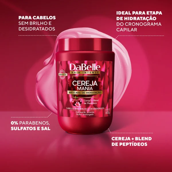 DaBelle Máscara - Cereja Mania 800g - Imagem 2