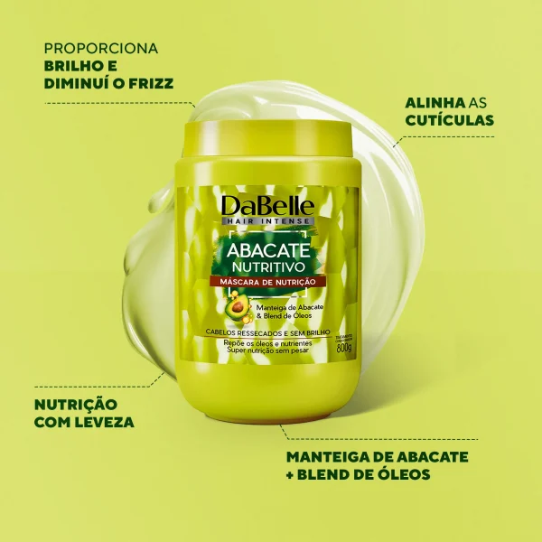DaBelle Máscara - Abacate Nutritivo 800g - Imagem 2