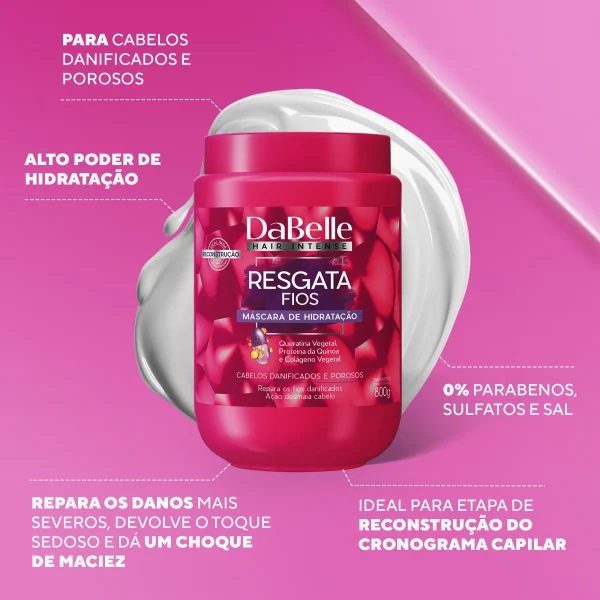 DaBelle Máscara - Resgata Fios 800g - Imagem 2